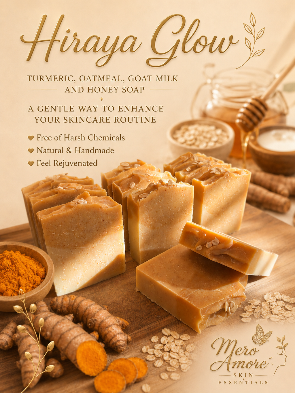 Milky Turmeric with Oats and Honey - Hiraya Glow