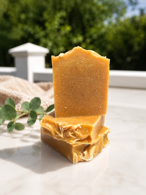 Himalayan Turmeric Kojic Acid Goat Milk Soap – Brightening & Moisturizing Bar